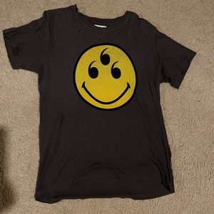 UNIF distressed "smile" 666 t-shirt